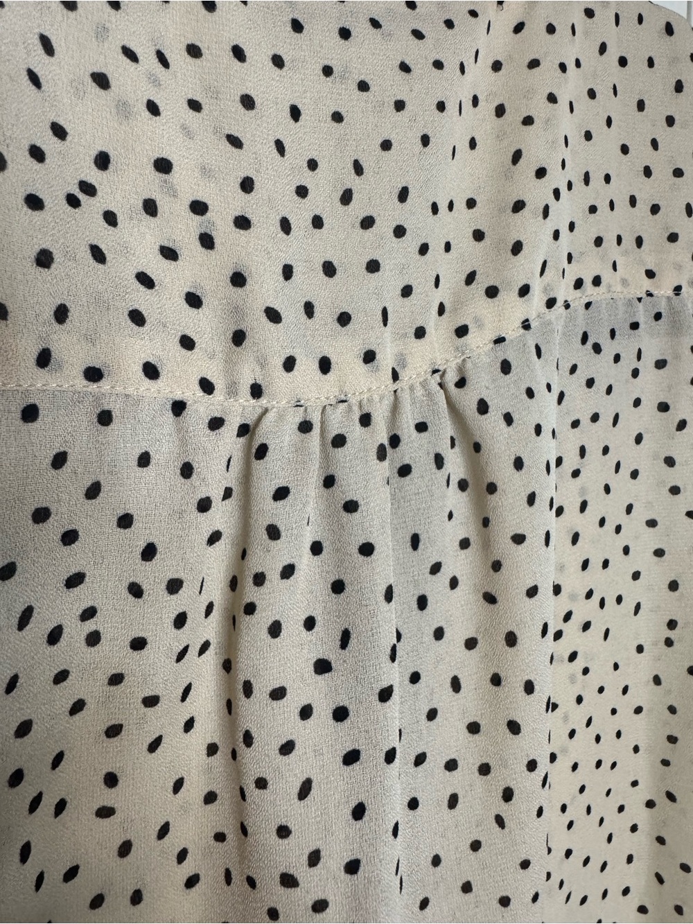 Metaphor Cream Polka Dot Sleeveless Blouse with Embellished Collar - Picture 8 of 8